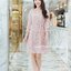 Sugary Floral Dress เดรสชีฟองลายดอกไม้สีชมพู