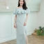 Clea Open Shoulder Maxi Dress –สีเขียวมิ้นท์