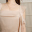 Serene Flutter Sleeve Midi Dress : สีแชมเปญ