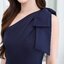 Julia one shoulder maxi dress: สีกรม