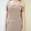 Milada Open Shoulder Dress – สีโอวัลติน