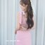 Piper Bow Dress - สีชมพูนู้ด **มีแต่L**