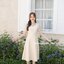Dear Darling Midi Dress - สีครีม