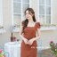 Maggie Double Bow Dress : สีส้มอิฐ [Made by Pastel Time]