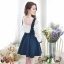 Denim Jumper Dress เอี๊ยมกระโปรงยีนส์ – สีเข้ม (ไม่รวมเสื้อ)