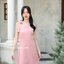 Piper Bow Dress - สีชมพู Cocktail Pink **มีแต่L**