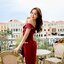 Kathy Off Shoulder Dress – สีแดงเลือดหมู