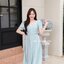 Momiji Midi Dress : สีเขียวมิ้นท์ [Made by Pastel Time]
