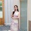 Milly Bow Dress : Pink Candy โทนสีชมพู-ขาว-เทา