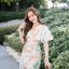 Sassy Painting Midi Dress : Earth Tone ลายสีเอิร์ธโทน