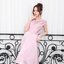 Amour Dress : สีชมพู (โบว์ผูกได้หลายแบบ)
