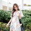 Sassy Painting Midi Dress : Earth Tone ลายสีเอิร์ธโทน