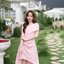 Claudia Asymmetric Dress : สีโอรส [Made by Pastel Time]