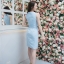 Cadence Twist Neck Dress – สีฟ้า