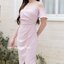 Celestia off-shoulder dress : สีชมพู [Made by Pastel Time]
