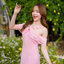 Fay Off-Shoulder Maxi Dress – Blush Pink สีชมพู