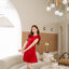 Peony Fang Puff Dress : สีแดง