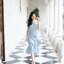 Ashley One - Shoulder Dress – สีเขียวอมเทา