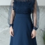 La Bella Lace Dress : สีกรม