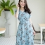 La Ana Floral Maxi Dress – สีฟ้า