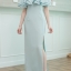 Clea Open Shoulder Maxi Dress –สีเขียวมิ้นท์