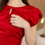 Peony Fang Puff Dress : สีแดง