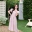 Princess Lace Midi Dress : สีชมพู