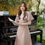 Bellette Bow Shoulder Dress : สีโอวัลติน