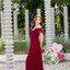 Stella Maxi Dress : สีแดงเลือดหมู