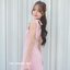 Piper Bow Dress - สีชมพูนู้ด **มีแต่L**