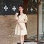 Sassy Flare Dress : สีครีม