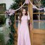 Petal Sway Maxi Dress : สีชมพู