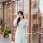 Eve - 3D Floret Midi Dress : สีเขียวมัทฉะ [Made by Pastel Time]