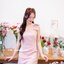 Maggie Double Bow Dress : สีชมพู [Made by Pastel Time]