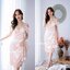 Kiera Silk Satin Dress – Rose Gold สีทองอมชมพู **มีแต่ S**