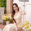 Dear Darling Midi Dress - สีครีม