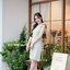 Maggie Double Bow Dress : สีเขียวมัทฉะ [Made by Pastel Time]