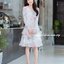 Sweet Peony Chiffon Dress – สีขาว
