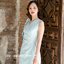 Dacia Bow Shoulder Dress – สีเขียวมิ้นท์