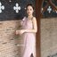 Stacey one-shoulder dress : สีชมพู [Made by Pastel Time]