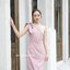 Stacey one-shoulder dress : สีชมพู [Made by Pastel Time]