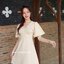 Sassy Flare Dress : สีครีม