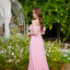 Fay Off-Shoulder Maxi Dress – Blush Pink สีชมพู