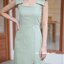 Maggie Double Bow Dress : สีเขียวมัทฉะ [Made by Pastel Time]