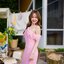Fay Off-Shoulder Maxi Dress – Blush Pink สีชมพู