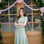 Petal Sway Maxi Dress : สีเขียวมัทฉะ