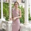 Stacey one-shoulder dress : สีชมพู [Made by Pastel Time]