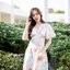 Sassy Painting Midi Dress : Earth Tone ลายสีเอิร์ธโทน