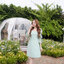 Evie Organza Puff Dress เดรสแขนพัฟ: สีเขียว [Made by Pastel Time]