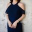 Avery Off-shoulder Dress - สีกรม [Made by Pastel Time]